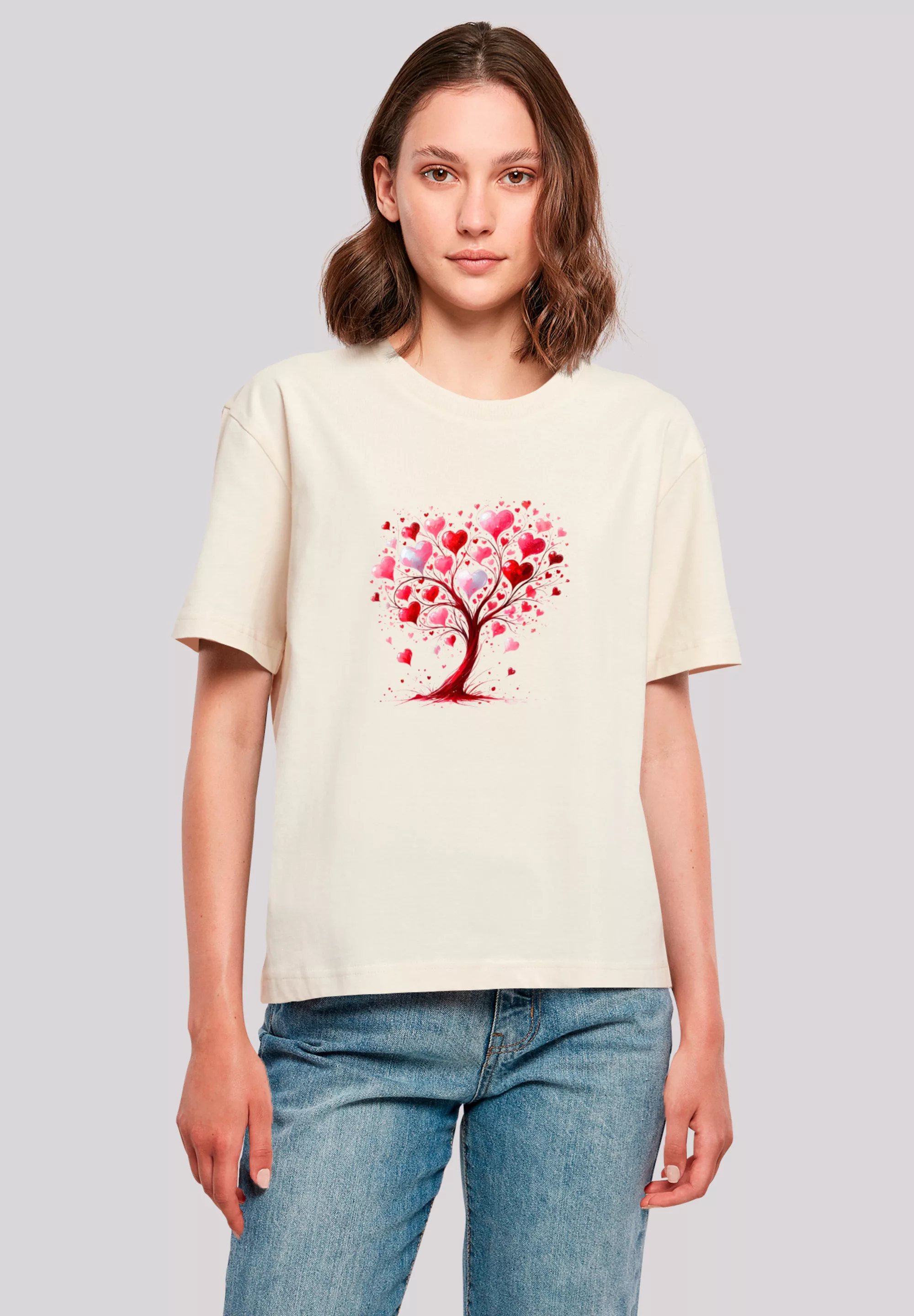 F4NT4STIC T-Shirt "Herz Baum Aquarell Druck", Premium Qualität günstig online kaufen