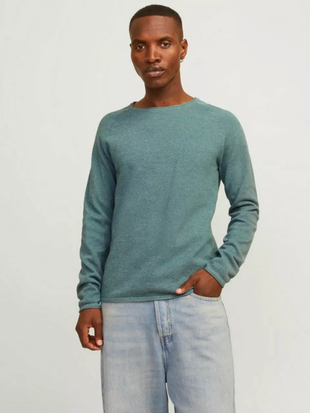 Jack & Jones Rundhalspullover JJEHILL KNIT CREW NECK NOOS aus Strukturstric günstig online kaufen