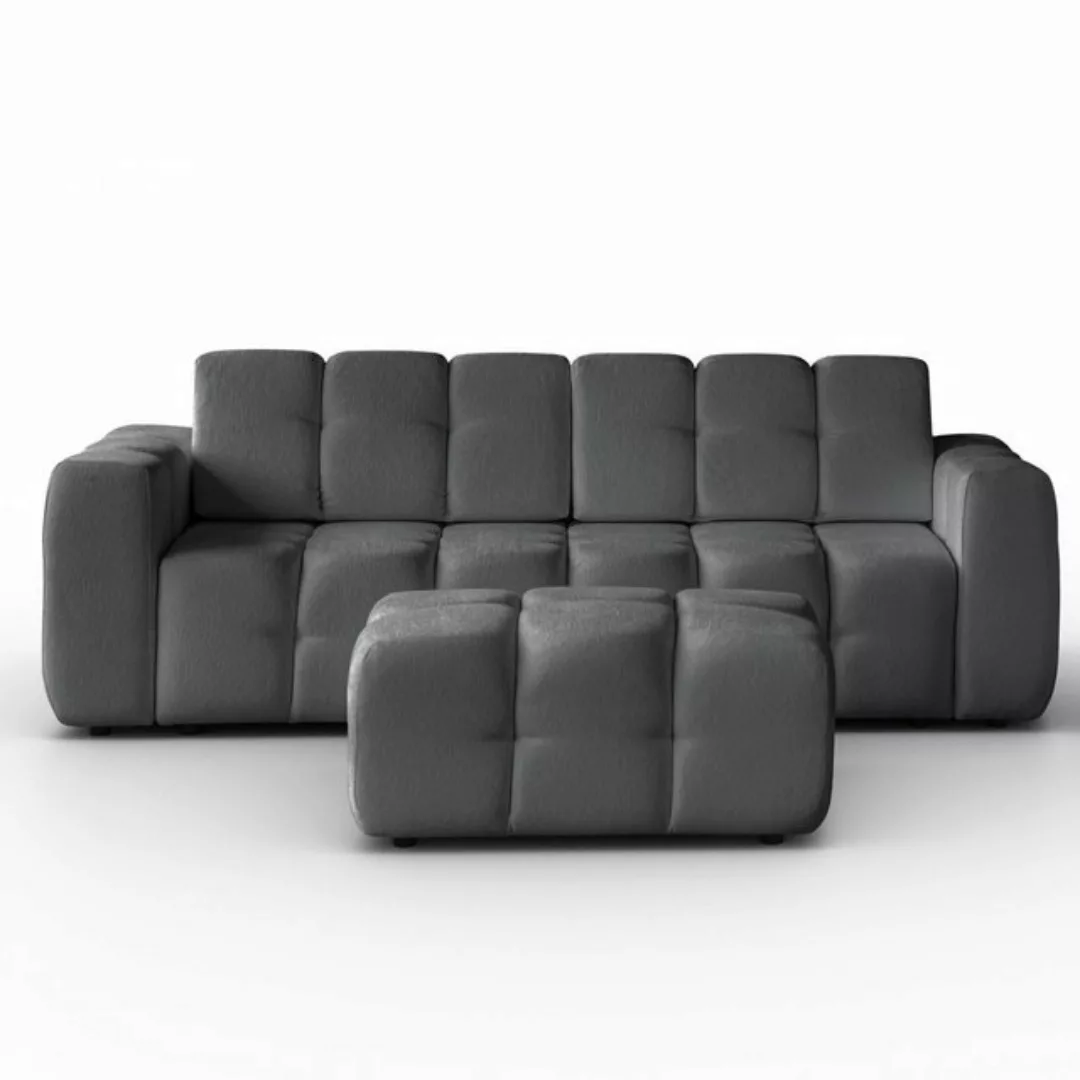 MOEBLO Polstergarnitur Tantalia + Hocker/Sessel, (Dreisitzer-Sofa Zweisitze günstig online kaufen