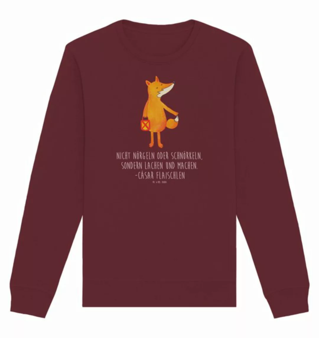 Mr. & Mrs. Panda Longpullover Größe XL Fuchs Laterne - Burgundy - Geschenk, günstig online kaufen