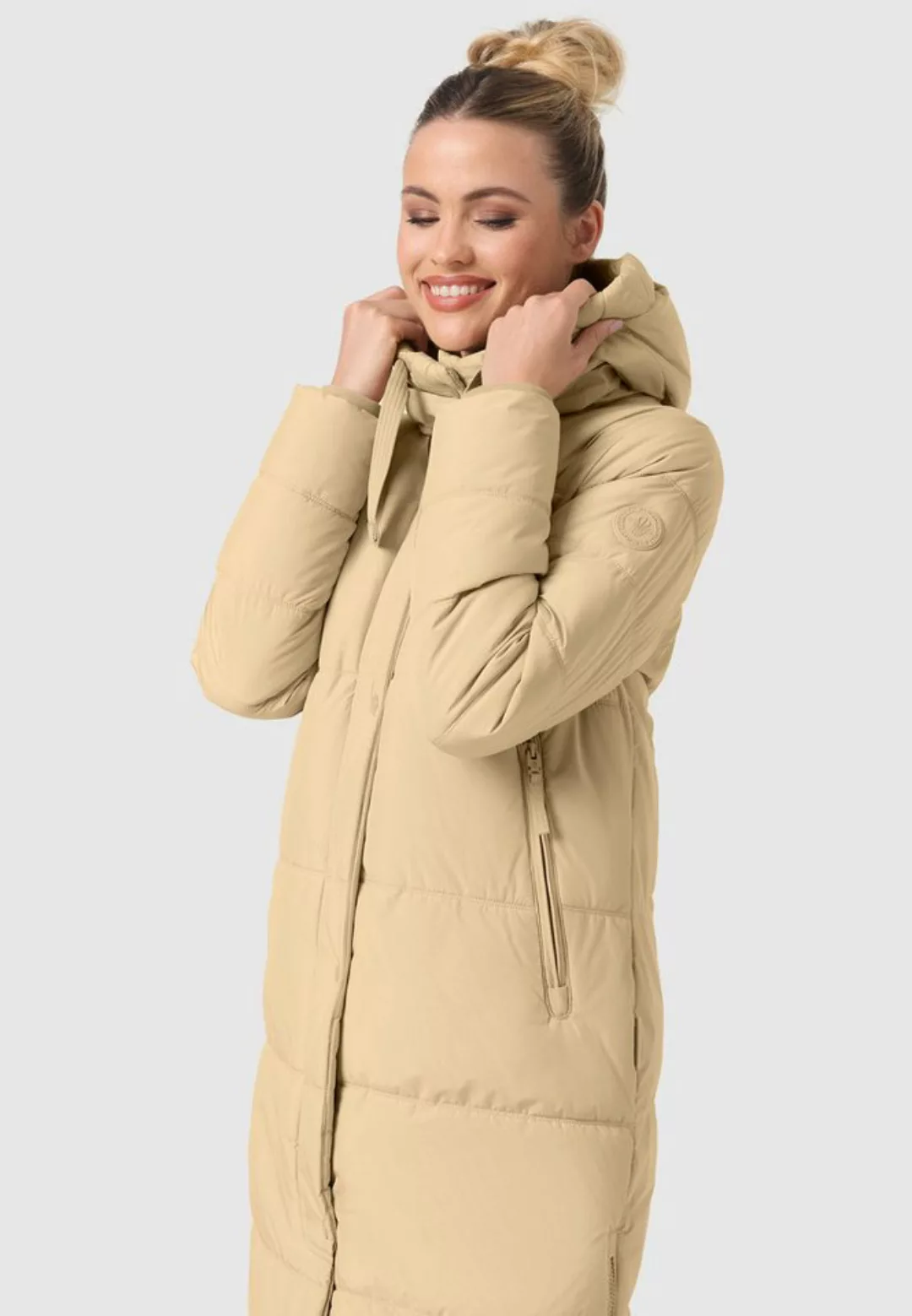 Marikoo Winterjacke Soranaa langer Winter Mantel mit Kapuze günstig online kaufen