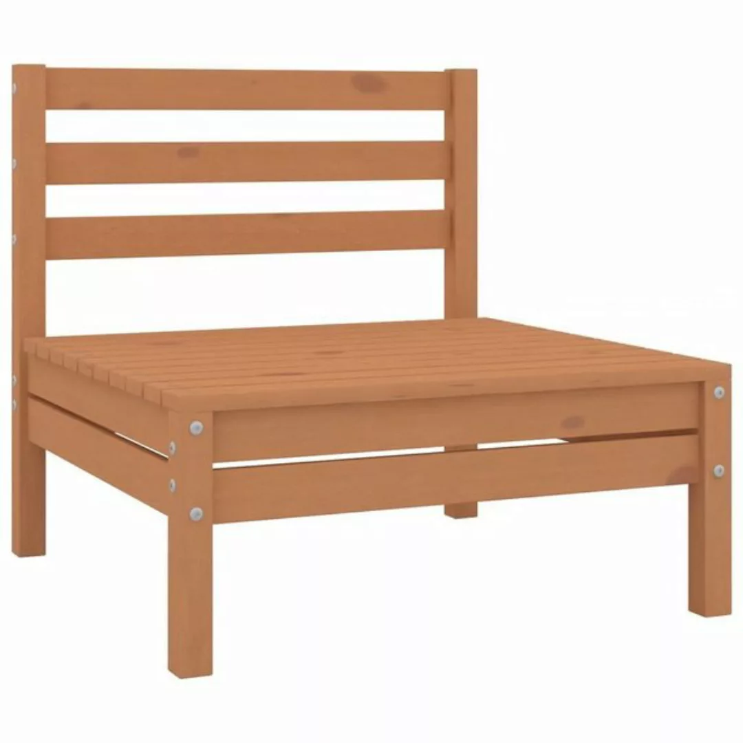 furnicato Sofa Garten-Mittelsofa Honigbraun Massivholz Kiefer, 1 Teile günstig online kaufen