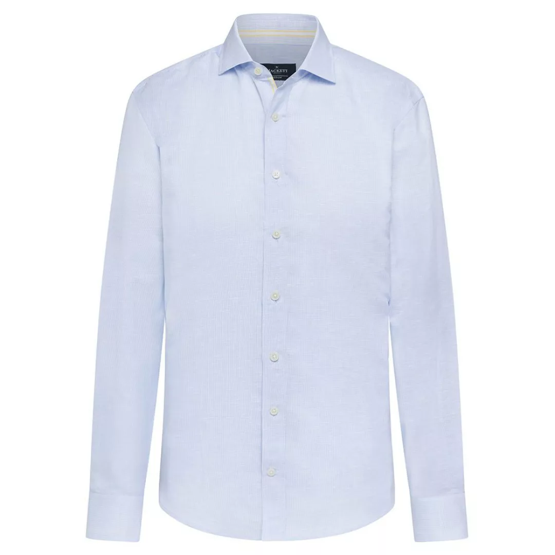 Hackett London Bengal Engneered Stripe Langarm Hemd M Sky / White günstig online kaufen
