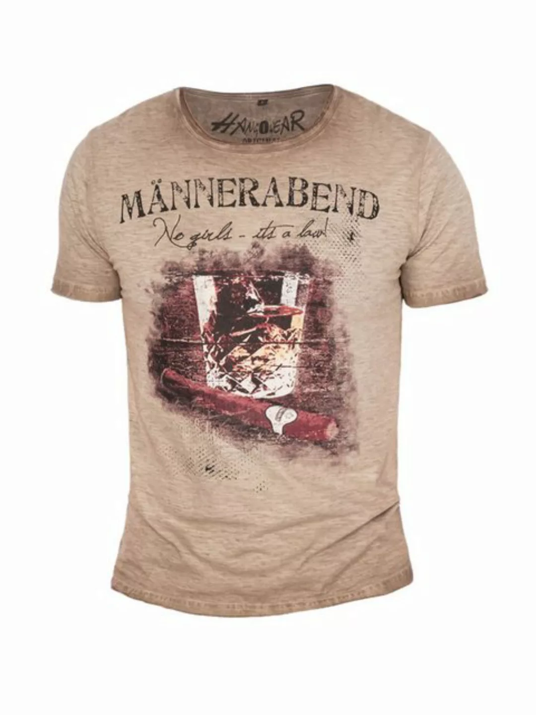 Hangowear Trachtenshirt T-Shirt MAENNERABEND beige günstig online kaufen
