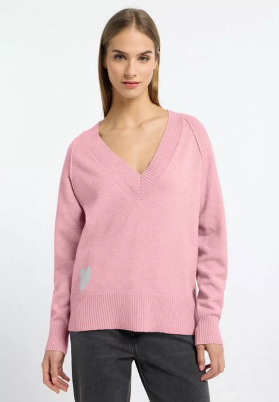 Frieda & Freddies NY Strickpullover Pullover mit dezenten Farbdetails günstig online kaufen