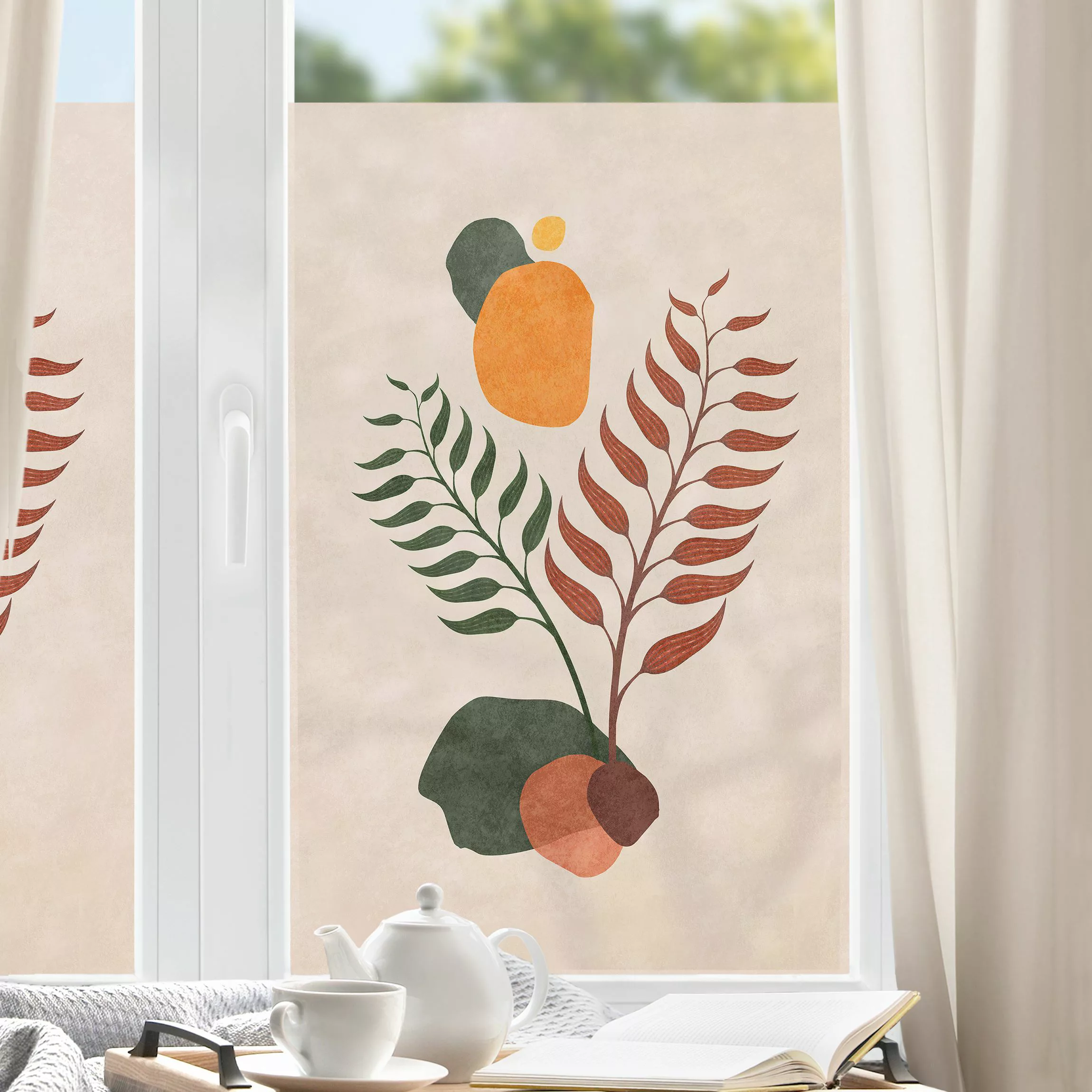 Fensterfolie Boho Blätter IV günstig online kaufen