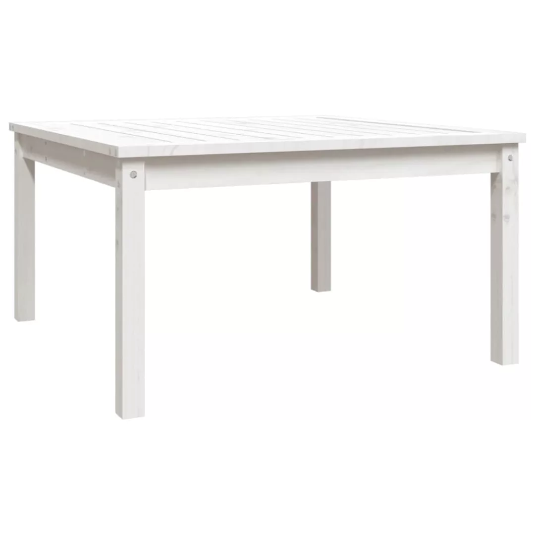 Vidaxl Gartentisch Weiß 82,5x82,5x45 Cm Massivholz Kiefer günstig online kaufen
