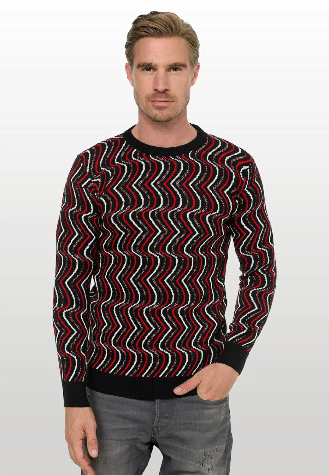 Rusty Neal Strickpullover, in tollem Design günstig online kaufen