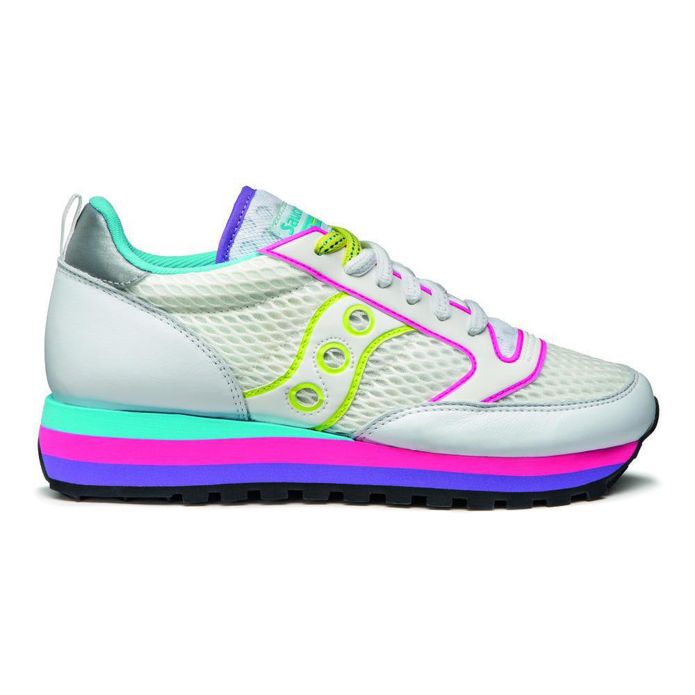 Saucony Sneaker Für Damen Saucony Jazz-triple EU 38 White / Yellow Fluor günstig online kaufen