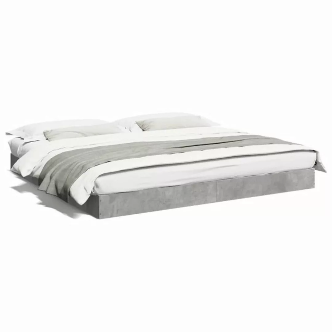 vidaXL Bett Bettgestell Räuchereiche 180x200 cm Holzwerkstoff günstig online kaufen