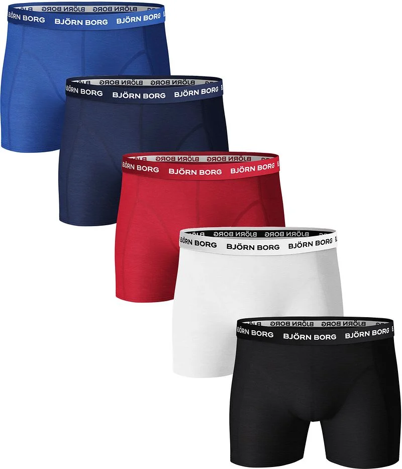 Bjorn Borg Boxershorts 5er-Pack Solids - Größe XL günstig online kaufen