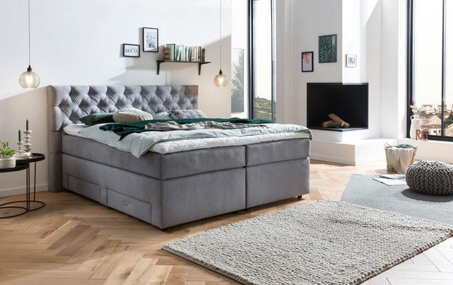 Belanoti Boxspringbett Lara (Boxspringbett 160x200 mit vier Schubladen Stau günstig online kaufen