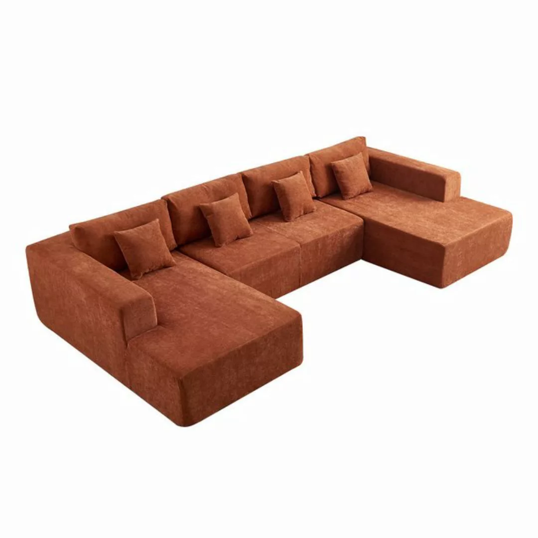 Sweiko Ecksofa Wohnzimmersofa,Ecksofa,Polstersofa,U-förmiges 6-Sitzer Sofa, günstig online kaufen