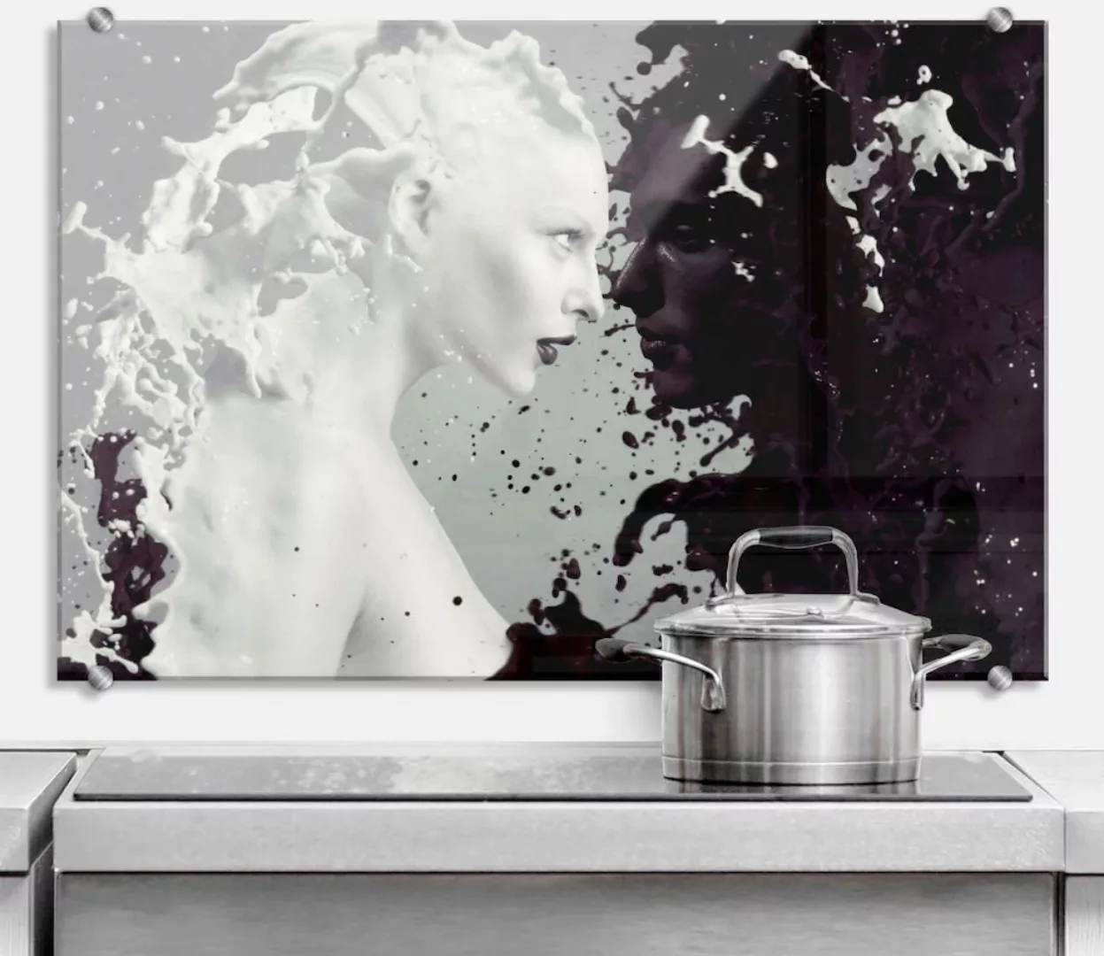 Wall-Art Küchenrückwand "Milch und Kaffee Spritzschutz", (1 tlg.) günstig online kaufen