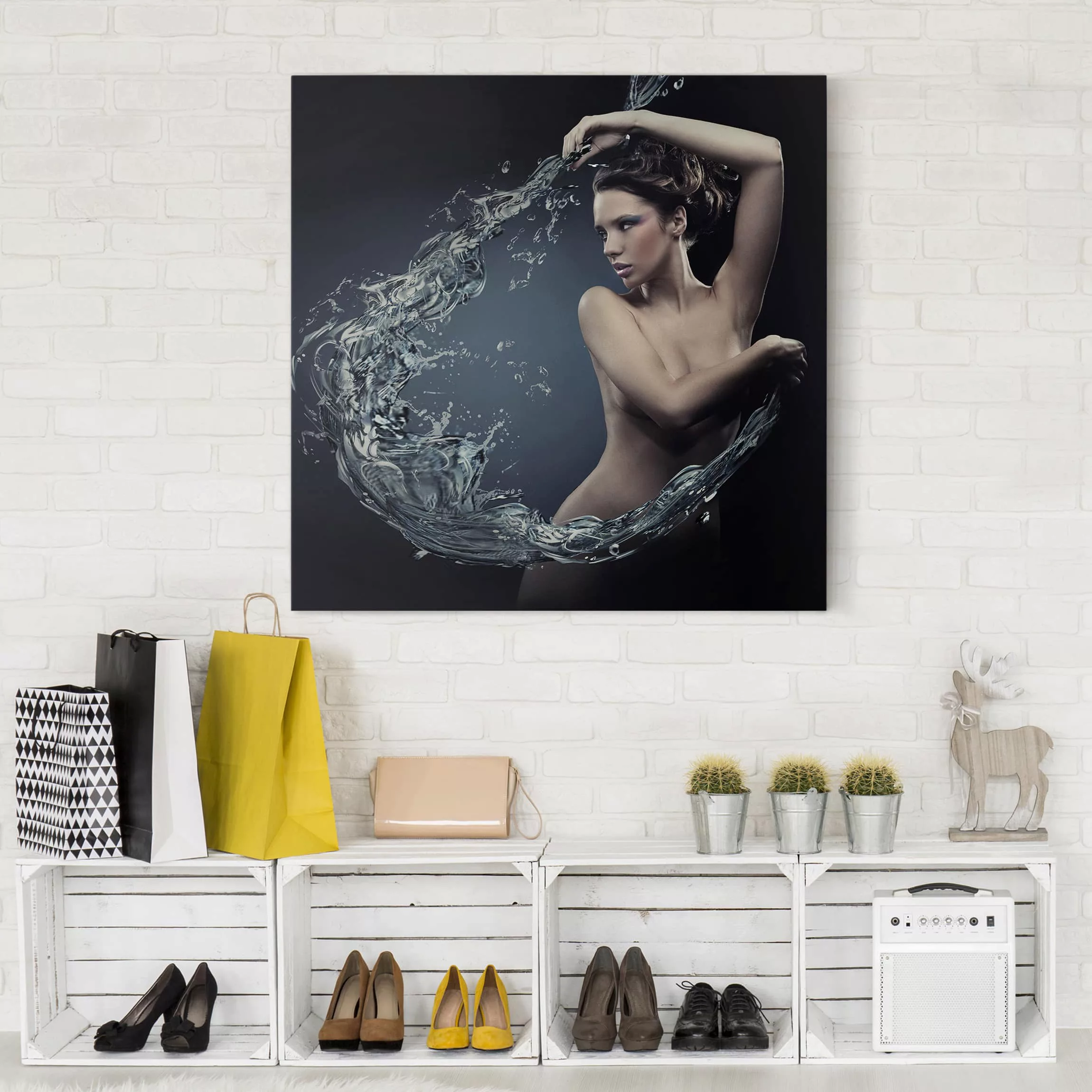 Leinwandbild Akt & Erotik - Quadrat Aqua Princess günstig online kaufen