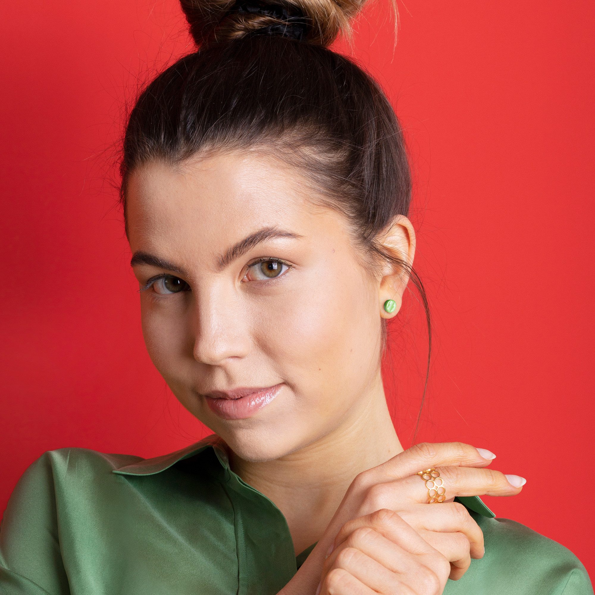 ALEXASCHA Paar Ohrstecker Glasohrstecker in Perlmuttoptik günstig online kaufen