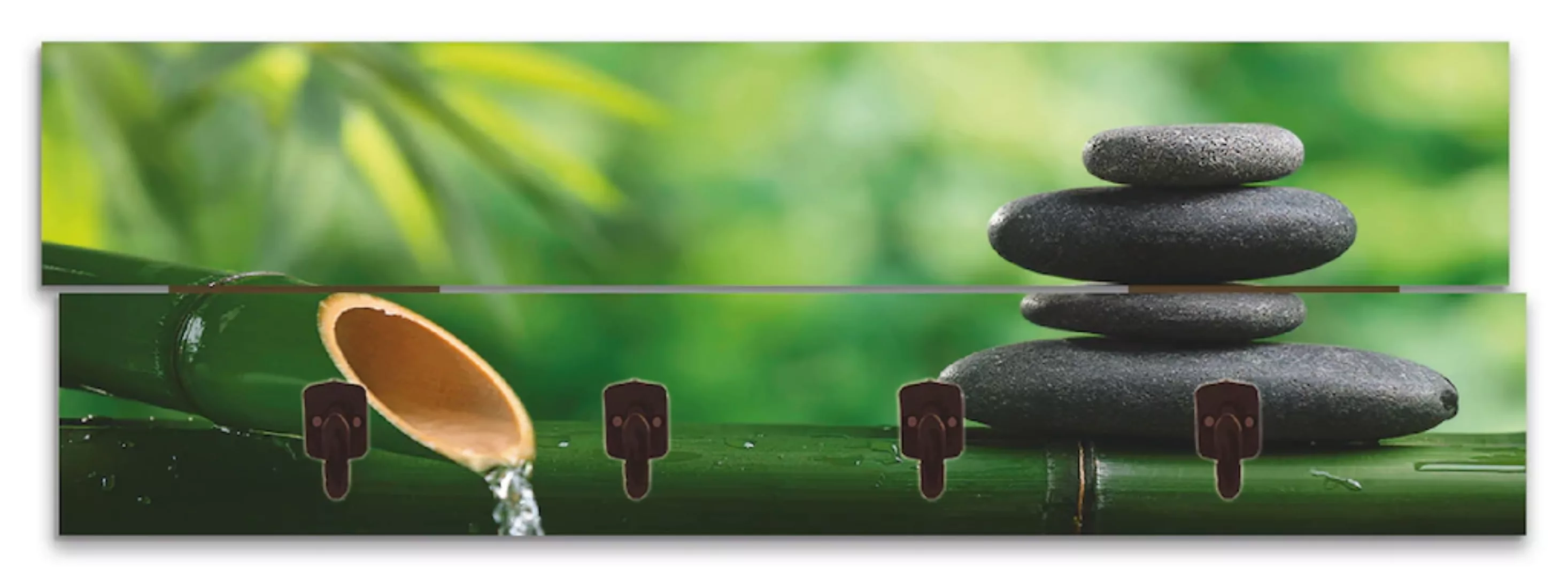 Artland Garderobenleiste "Bambusbrunnen und Zen-Stein", teilmontiert günstig online kaufen