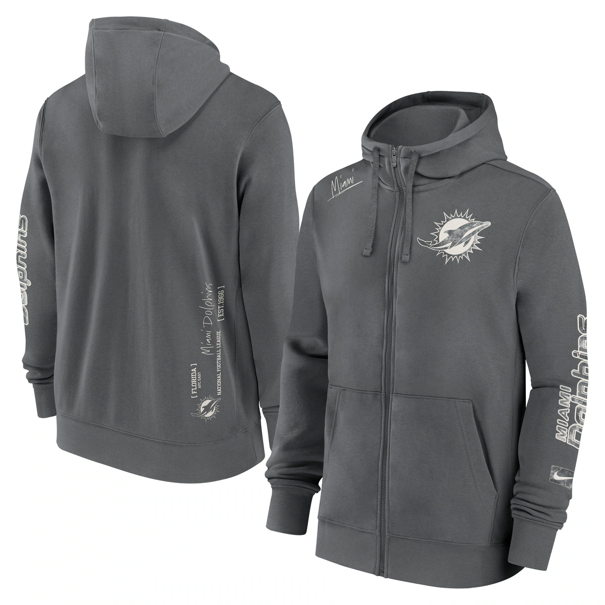 Nike Kapuzenpullover "Nike Hoodie Miami Dolphins Nike Full-Zip Fleece" günstig online kaufen