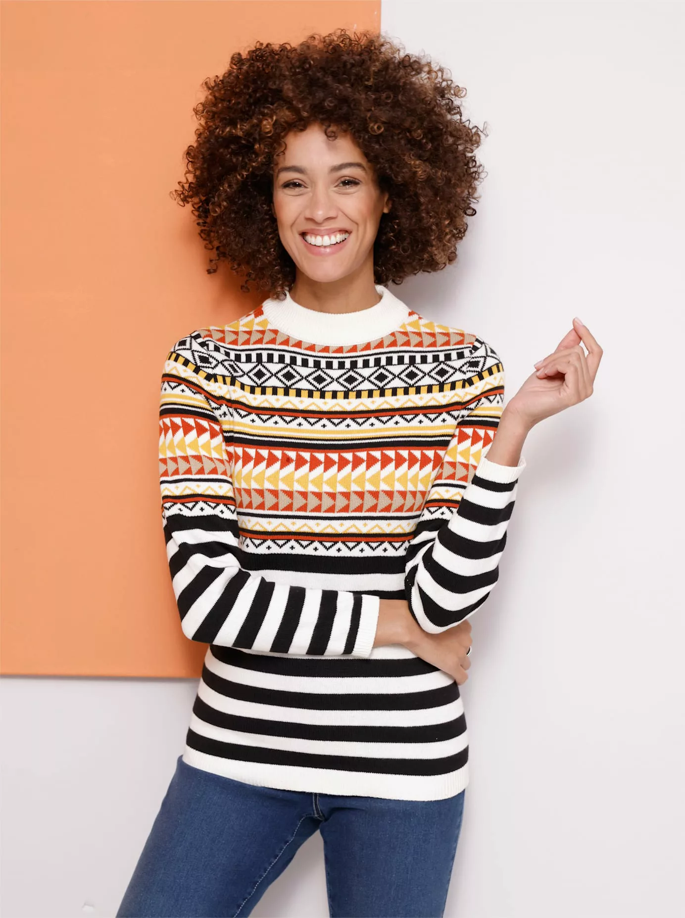 Classic Basics Stehkragenpullover "Langarm-Pullover" günstig online kaufen