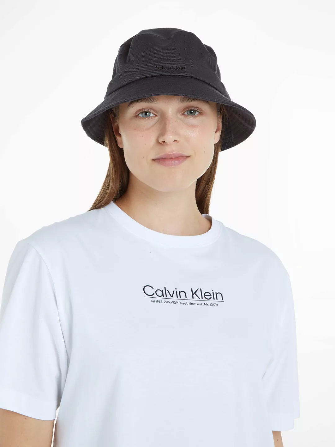 Calvin Klein Fischerhut "METAL LETTERING CANVAS BUCKET" günstig online kaufen