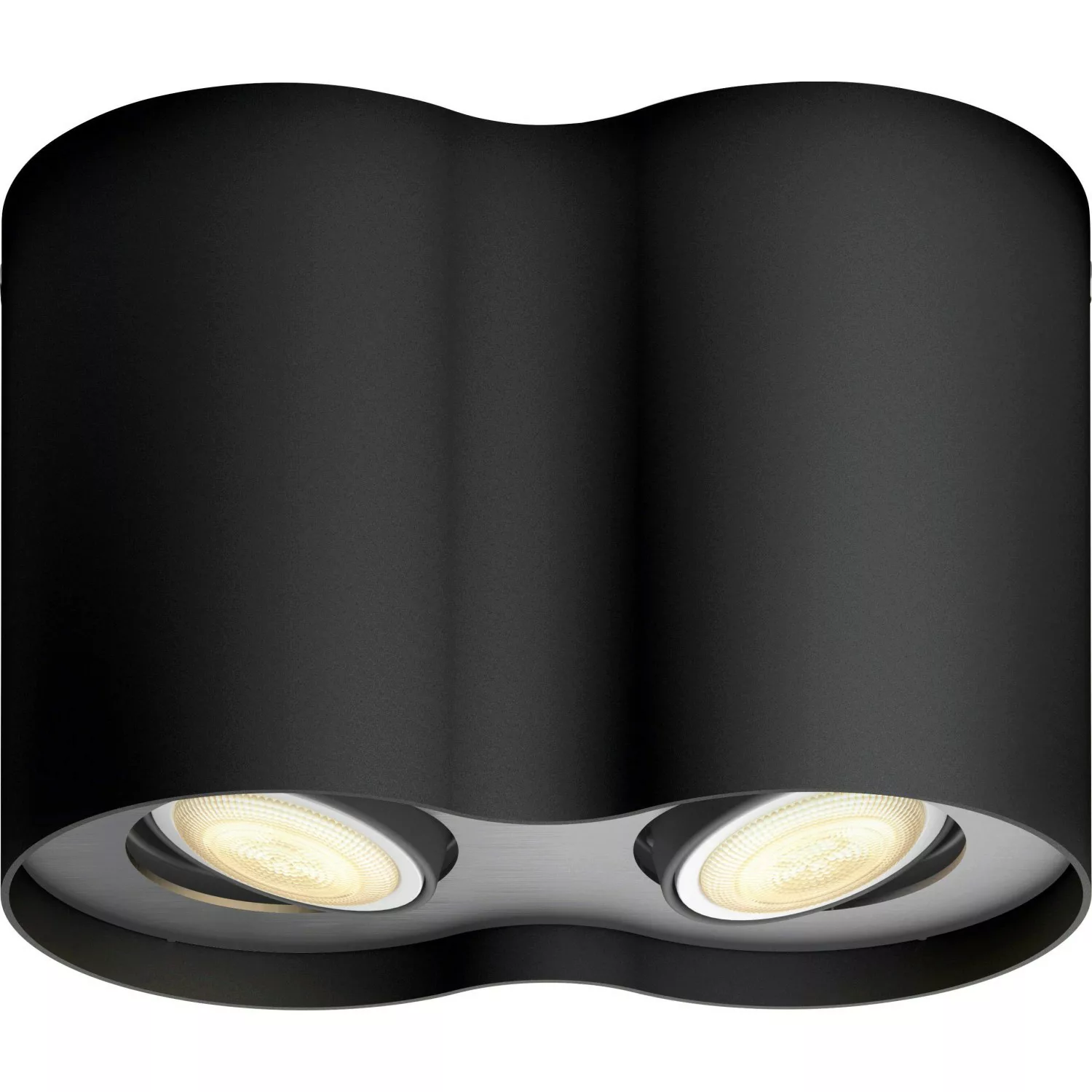 Philips Hue Bluetooth White Ambiance Spot Pillar in Schwarz 2x 5W 700lm GU1 günstig online kaufen