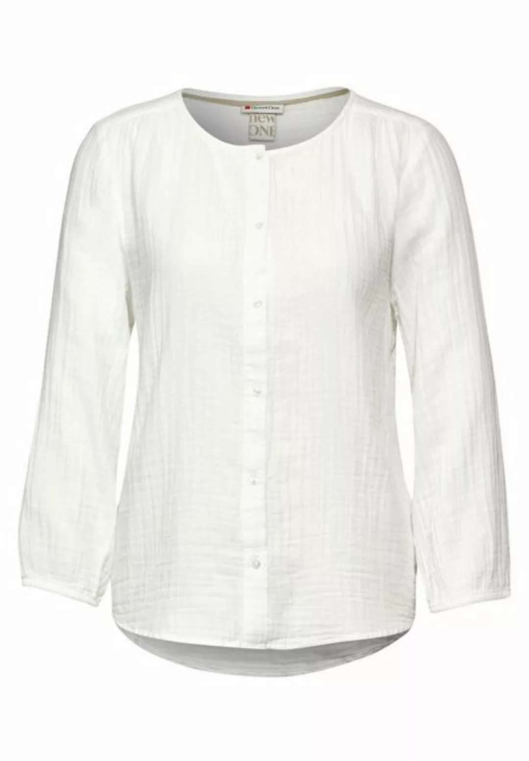 STREET ONE Klassische Bluse Street One Musselin Bluse in Off White (1-tlg) günstig online kaufen