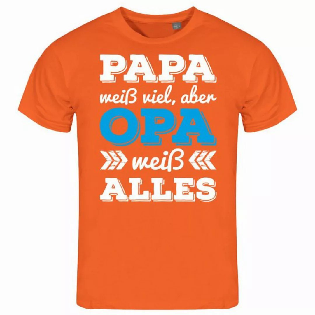 deinshirt Print-Shirt Herren T-Shirt Papa weiß viel aber Opa weiß alles Fun günstig online kaufen