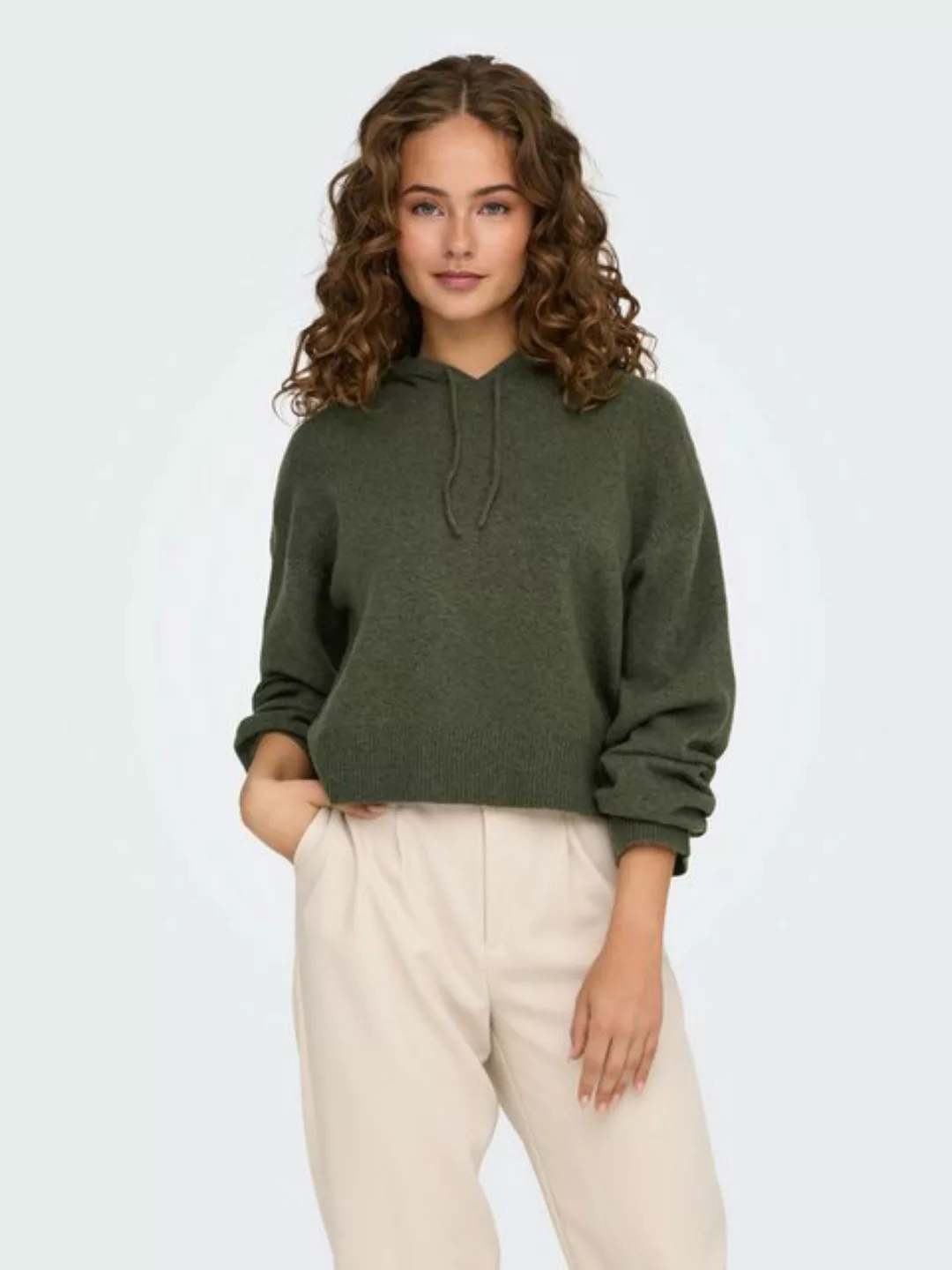 JACQUELINE de YONG Strickpullover Strickpullover Weich Kapuze Langarm Tiefe günstig online kaufen