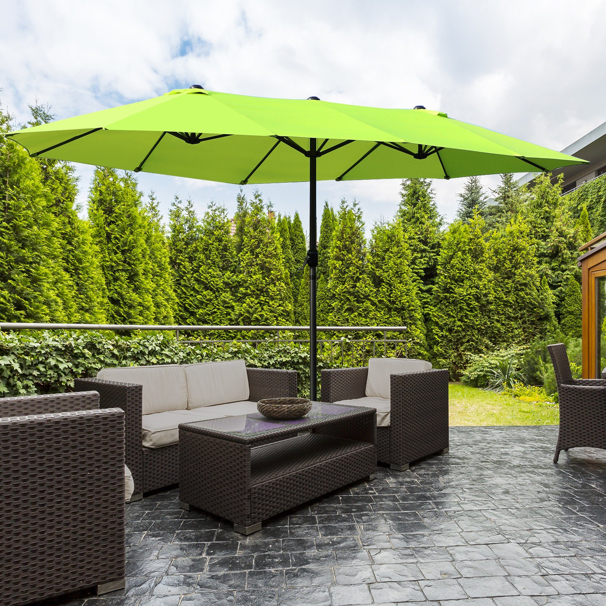 Outsunny Sonnenschirm Doppelsonnenschirm, LxB: 455x265 cm, günstig online kaufen