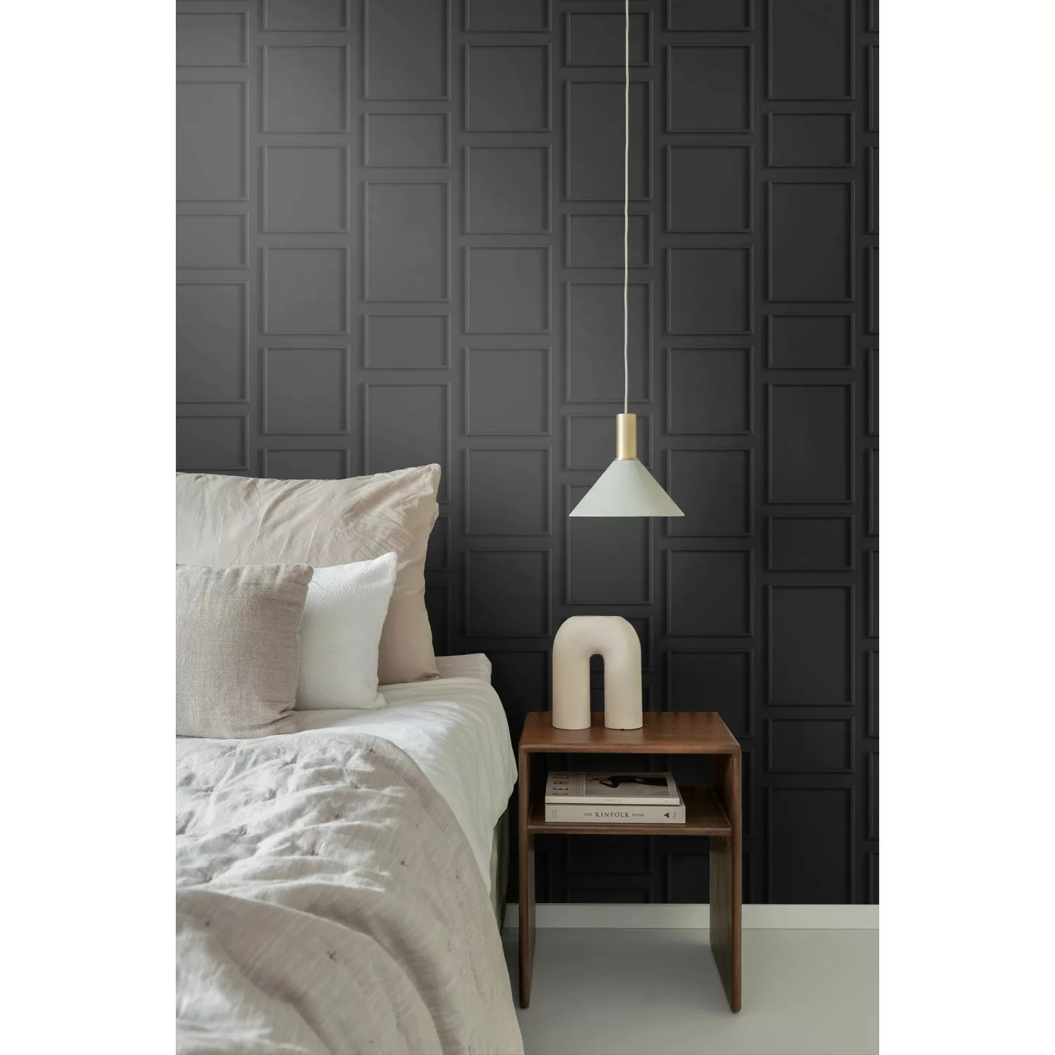 ESTAhome Tapete Holzwandverkleidung Schwarz 50 x 900 cm 139934 günstig online kaufen