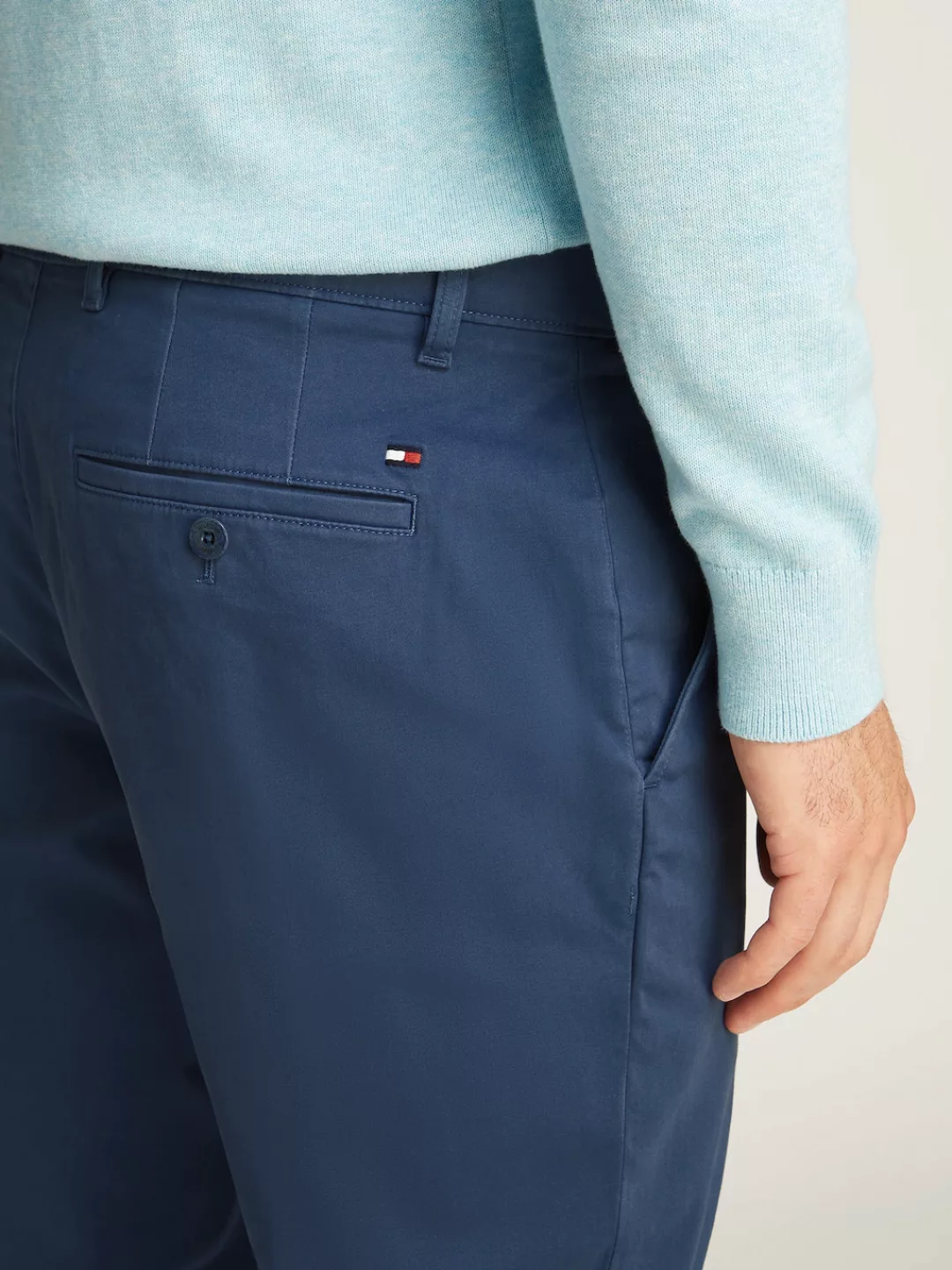 Tommy Hilfiger Chinohose "DENTON CHINO SATIN", mit Gesäßtaschen mit Knopf, günstig online kaufen