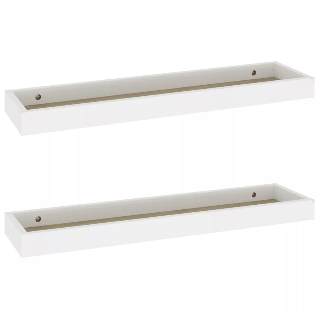 2 Stk. Wandregale Loggia 60x15x4 Cm Mdf Eichen-optik Und Weiß günstig online kaufen