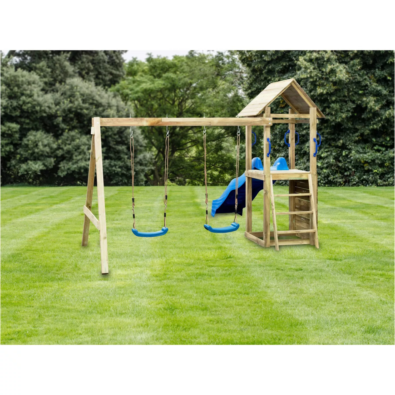 T & J Spielturm Mia mit Doppelschaukel B 295 x T 160 x H 210 cm günstig online kaufen