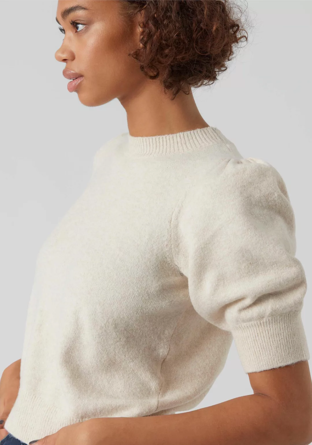 Vero Moda Strickpullover DOFFY (1-tlg) Drapiert/gerafft günstig online kaufen