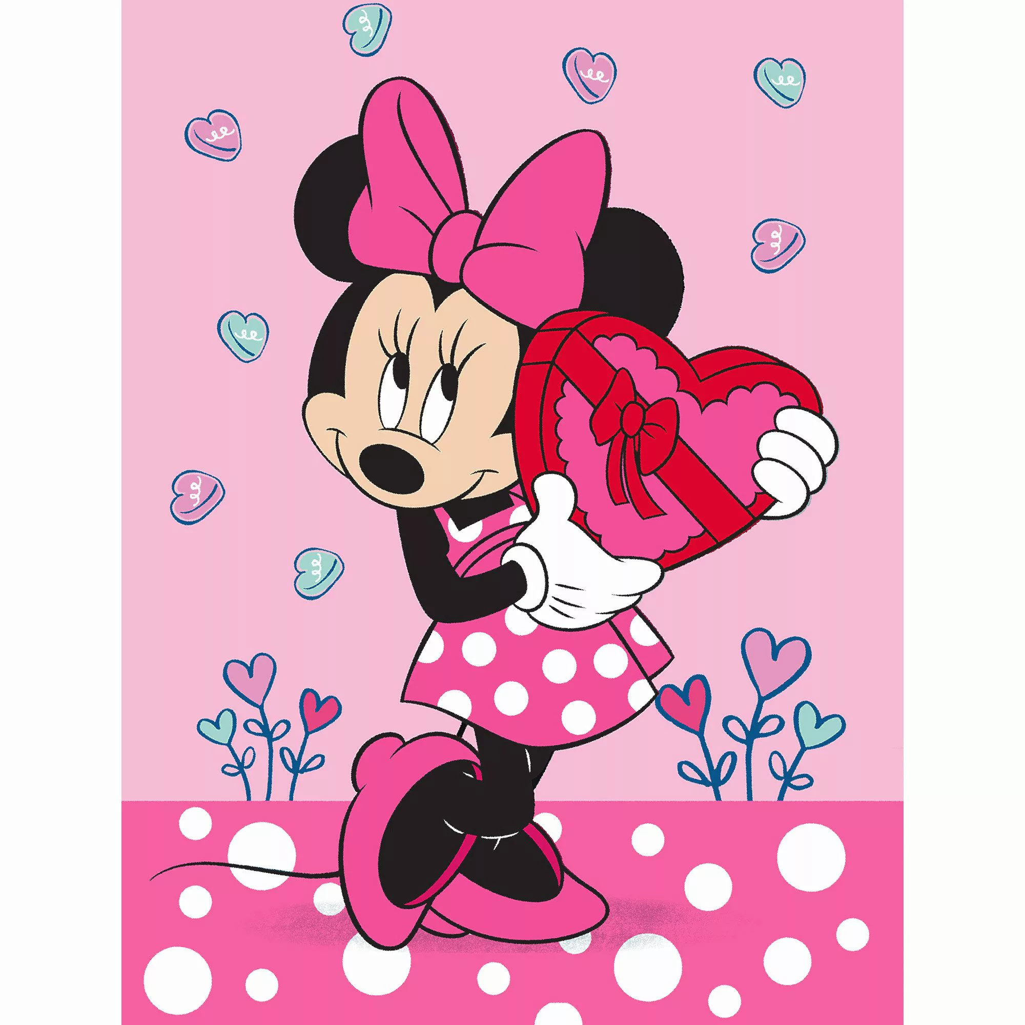 BERONAGE Kinderteppich Minnie Mouse Herz Spiel-Teppich günstig online kaufen