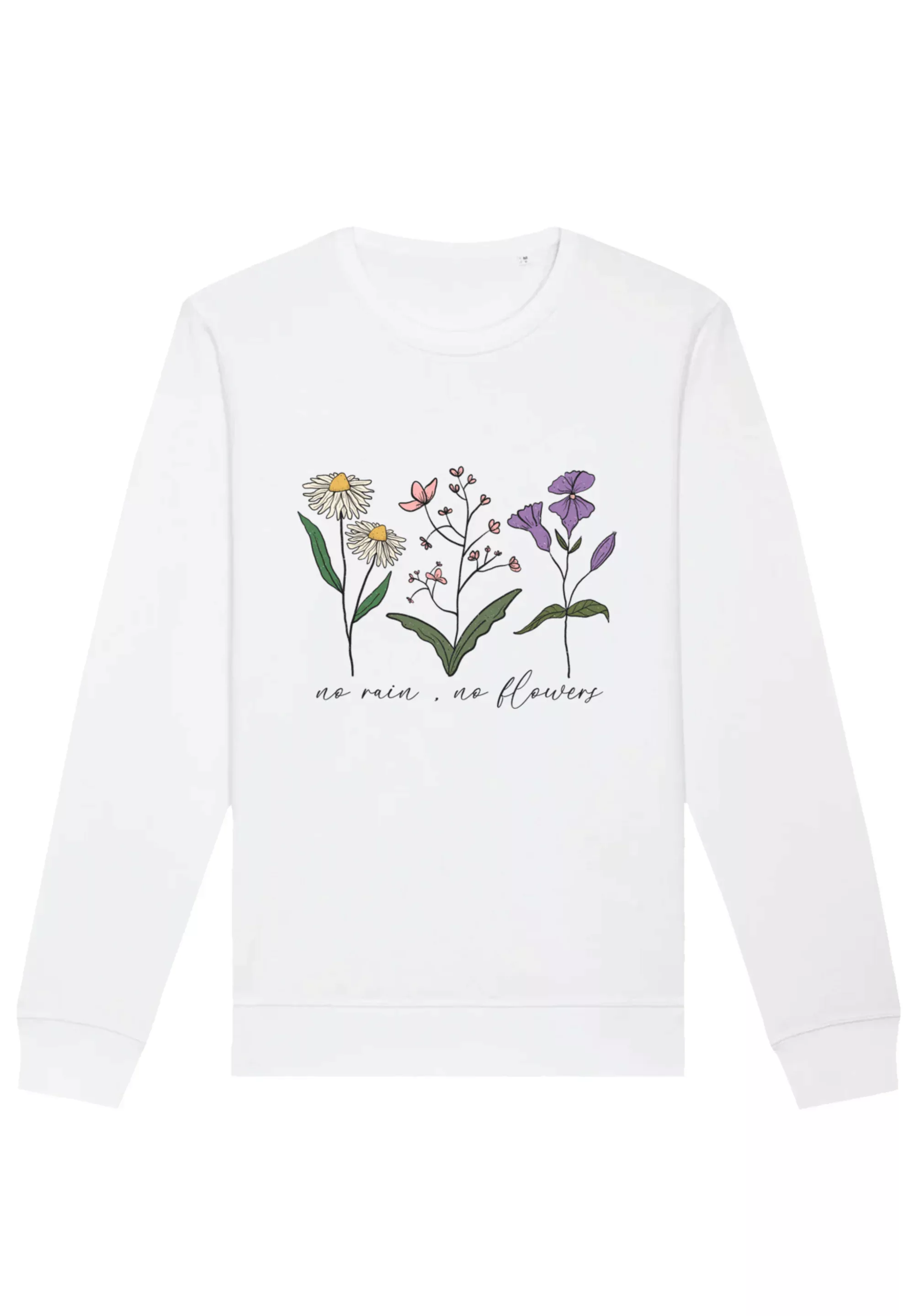 F4NT4STIC Sweatshirt "Flower no rain no flowers", Premium Qualität günstig online kaufen