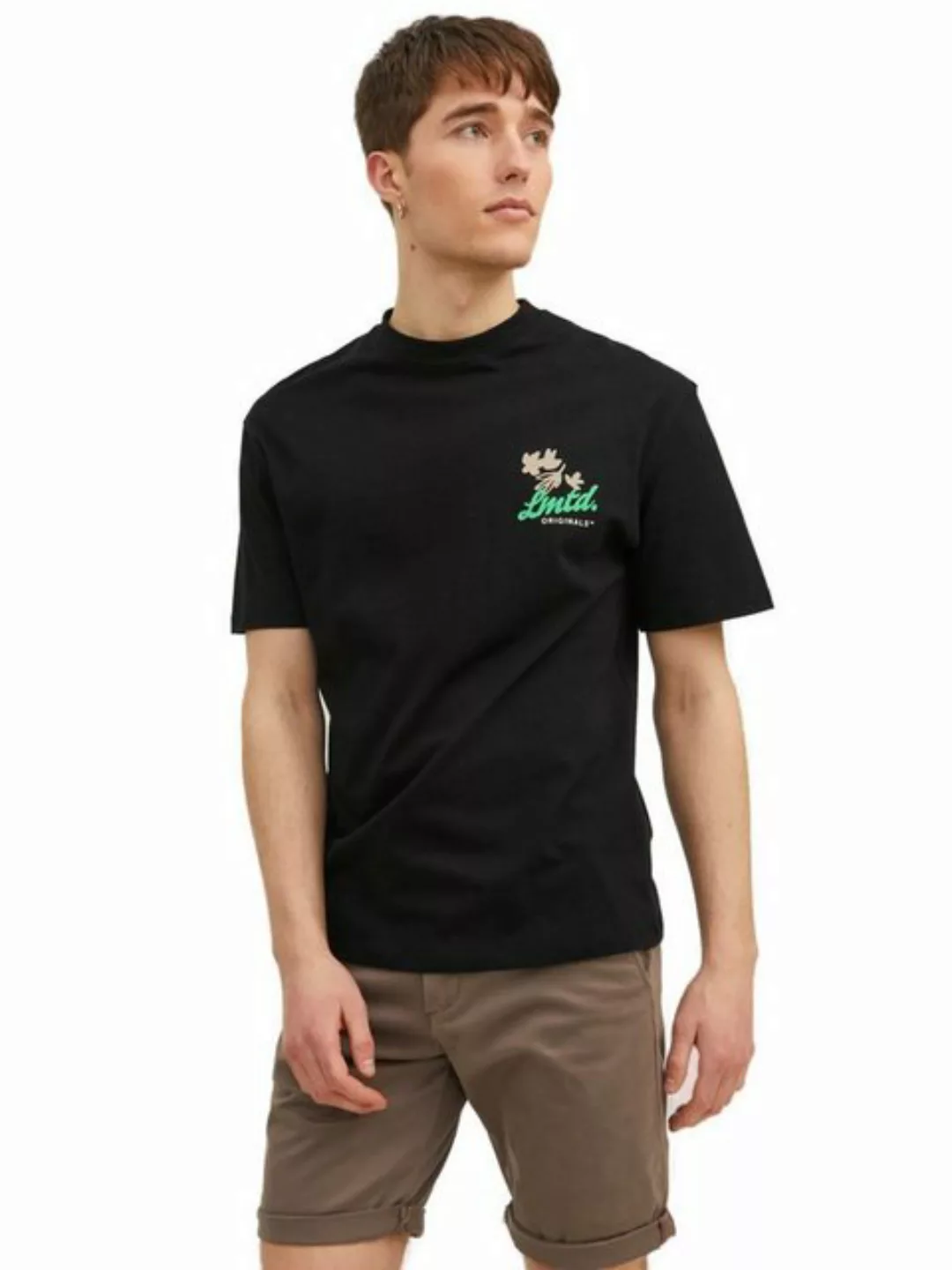 Jack & Jones Herren Rundhals T-Shirt JORCABANA BACK - Relaxed Fit günstig online kaufen