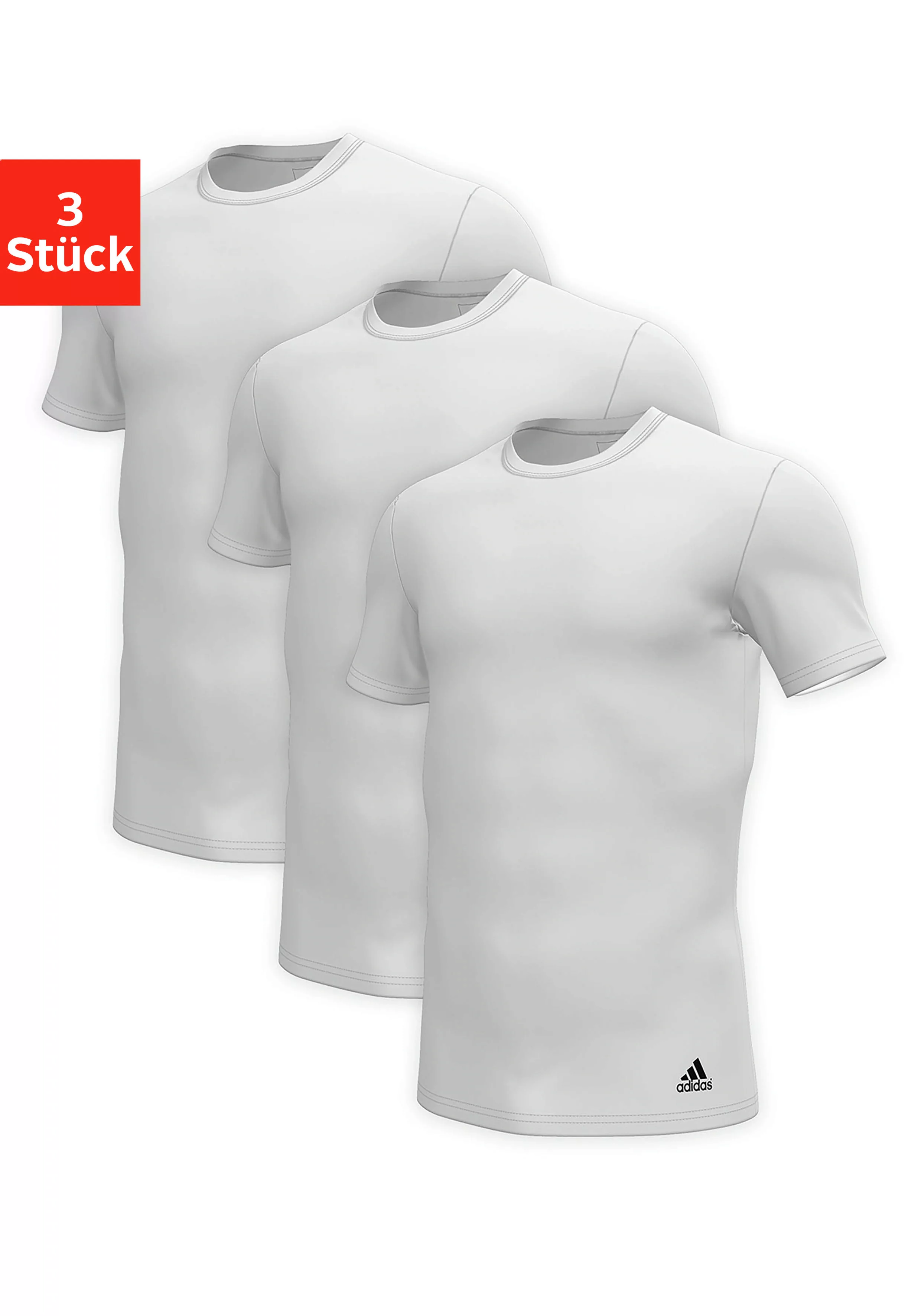 adidas Performance Poloshirt Crew Neck Shirt (3PK) (Packung, 3-tlg., 3er-Pa günstig online kaufen