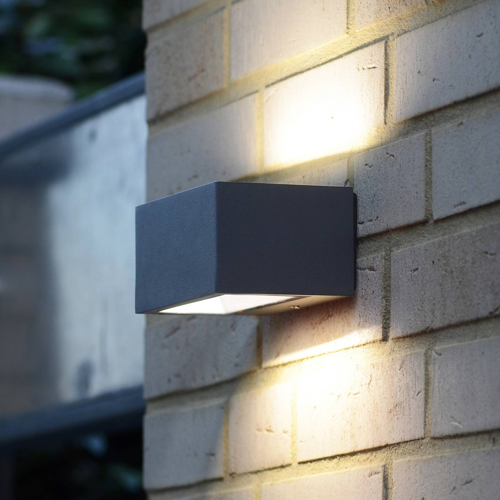 LED-Außenwandlampe Gemini, 22cm, 4.000K, anthrazit günstig online kaufen