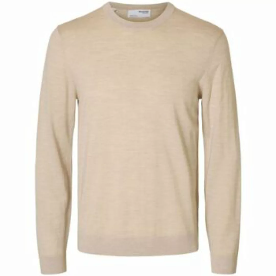 Selected  Pullover 16094647 TRAY MERINO CREW-OATMEAL günstig online kaufen