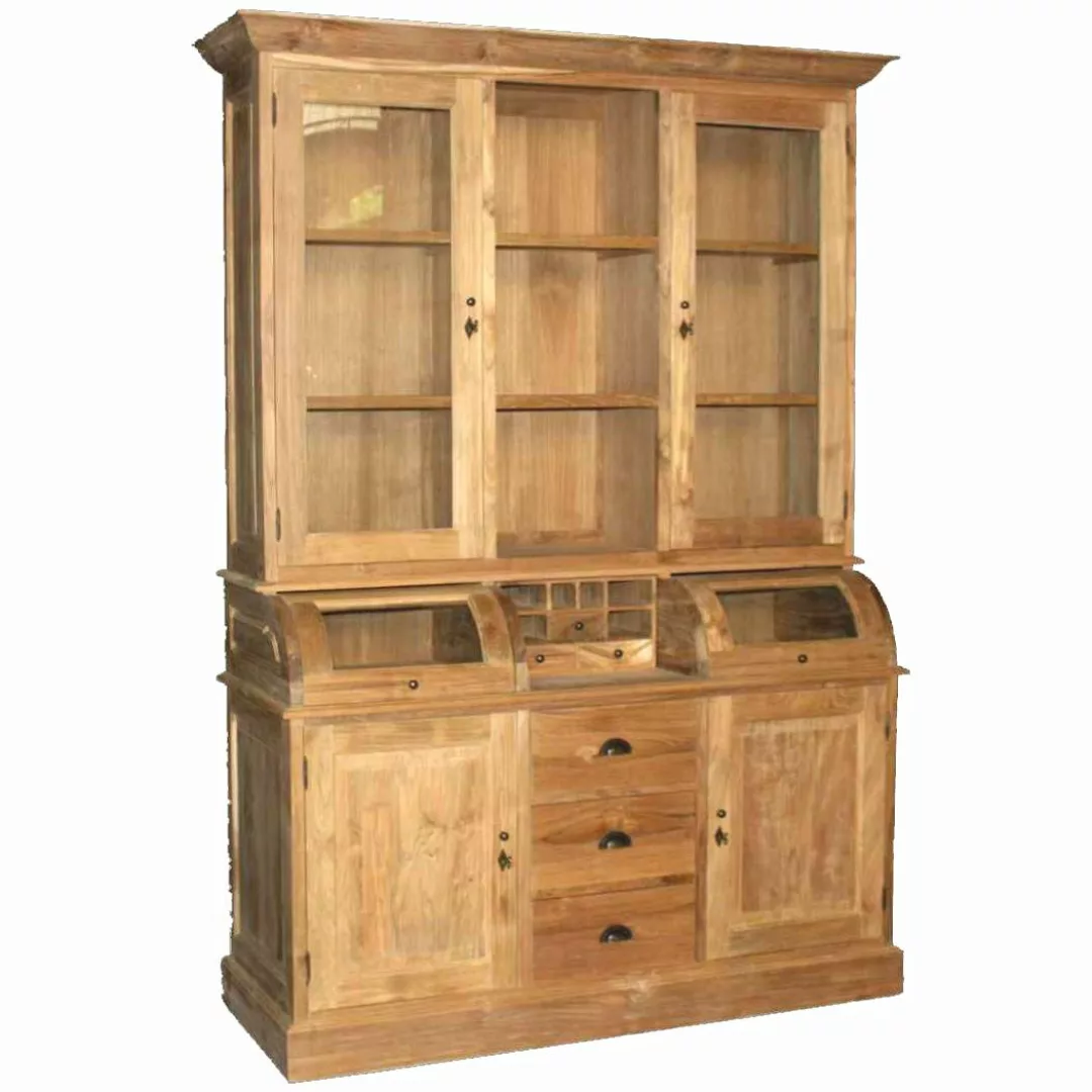 Buffetschrank Heberg Landhausstil Teak Massivholz günstig online kaufen