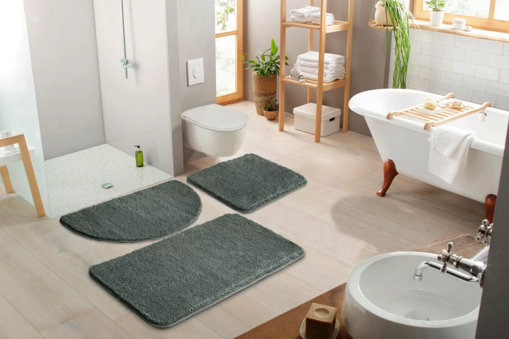 my home Badematte »Inga, Badteppich«, Höhe 20 mm, rutschhemmend beschichtet günstig online kaufen