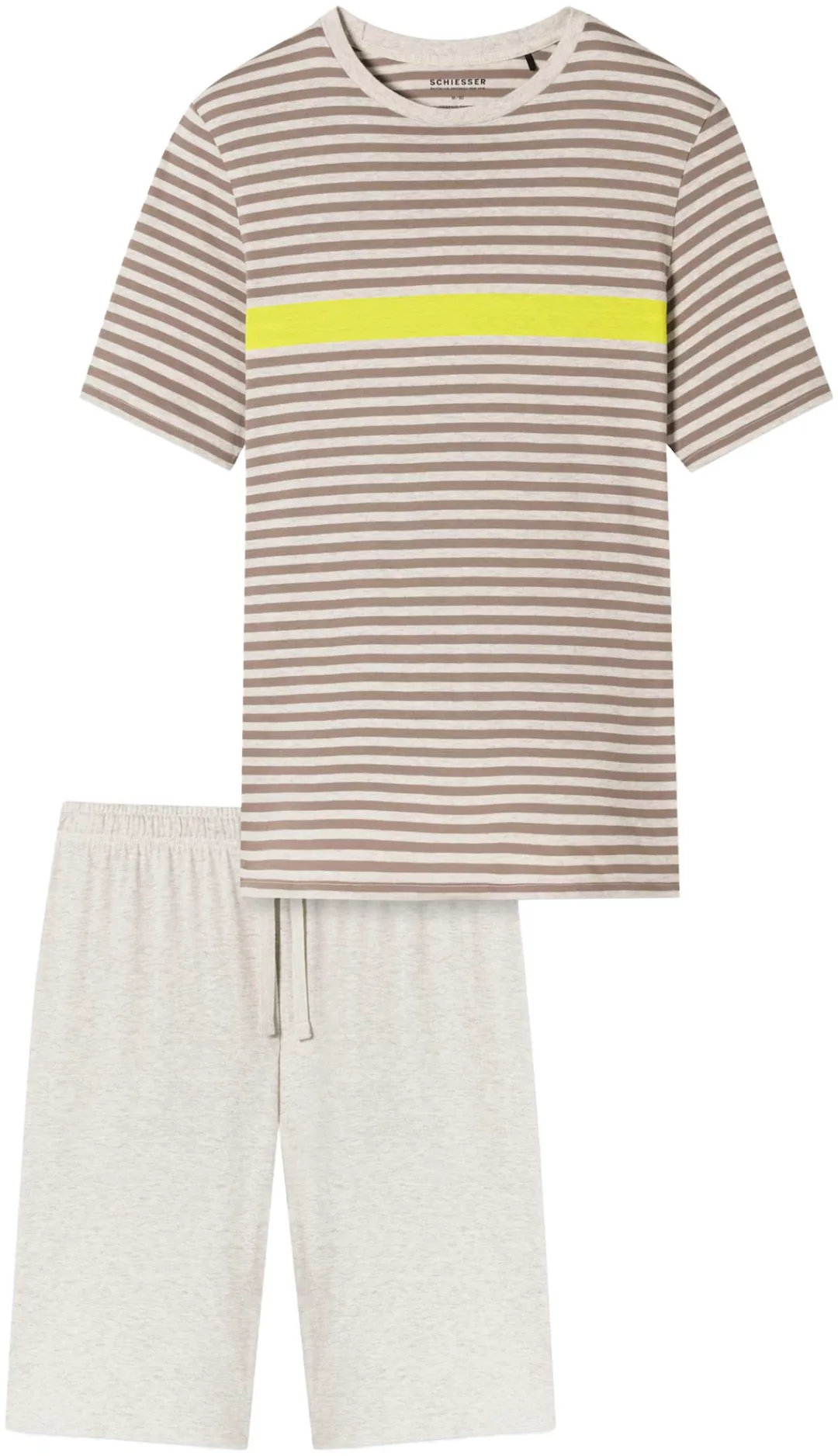 Schiesser Shorty ""Casual Nightwear"", (2 tlg.), mit farbigem Kontraststrei günstig online kaufen