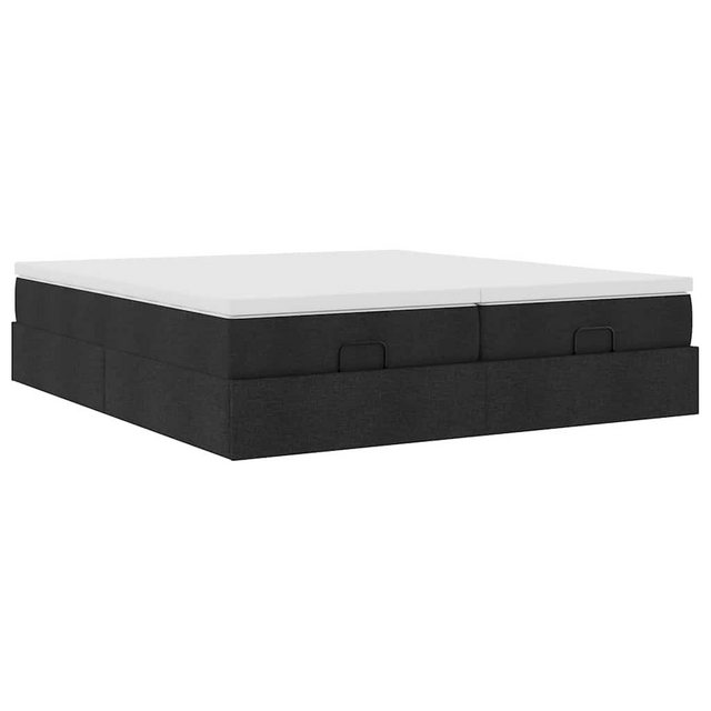 vidaXL Bett Ottoman-Bett mit Matratzen Schwarz 160x200 cm Stoff günstig online kaufen