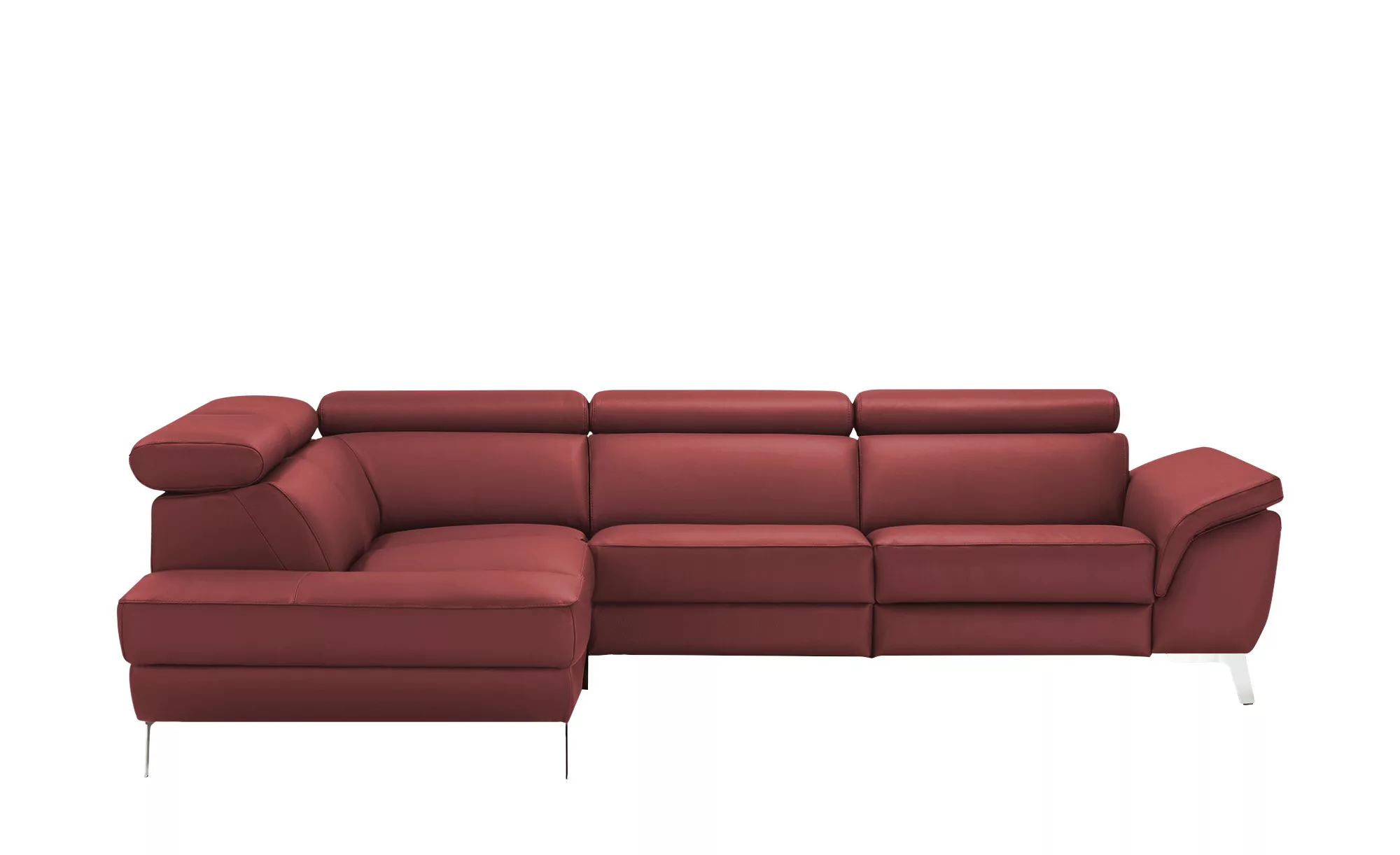 uno Ecksofa Leder  Dallas ¦ rot ¦ Maße (cm): B: 283 H: 74 T: 228.0 Polsterm günstig online kaufen