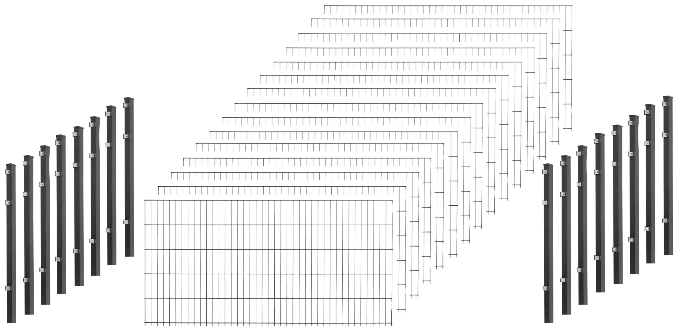 Peddy Shield Einstabmattenzaun, 75 cm hoch, 15 Matten für 30 m Zaun, mit 16 günstig online kaufen