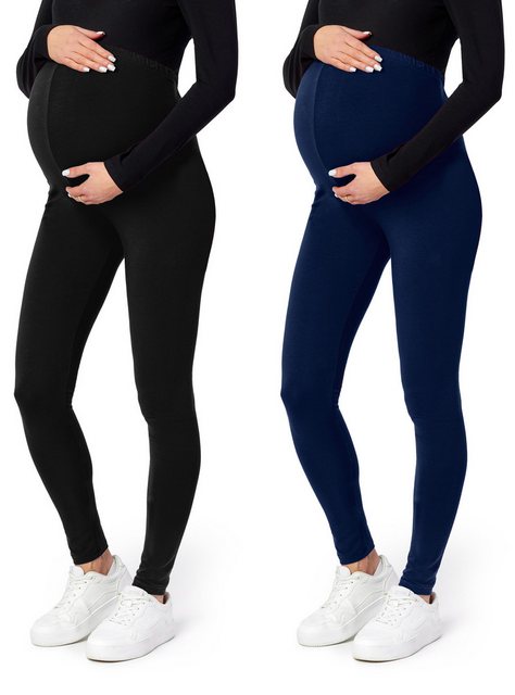 Be Mammy Umstandsleggings Lange Umstandshose aus Viskose BE-02 2er Pack (2- günstig online kaufen