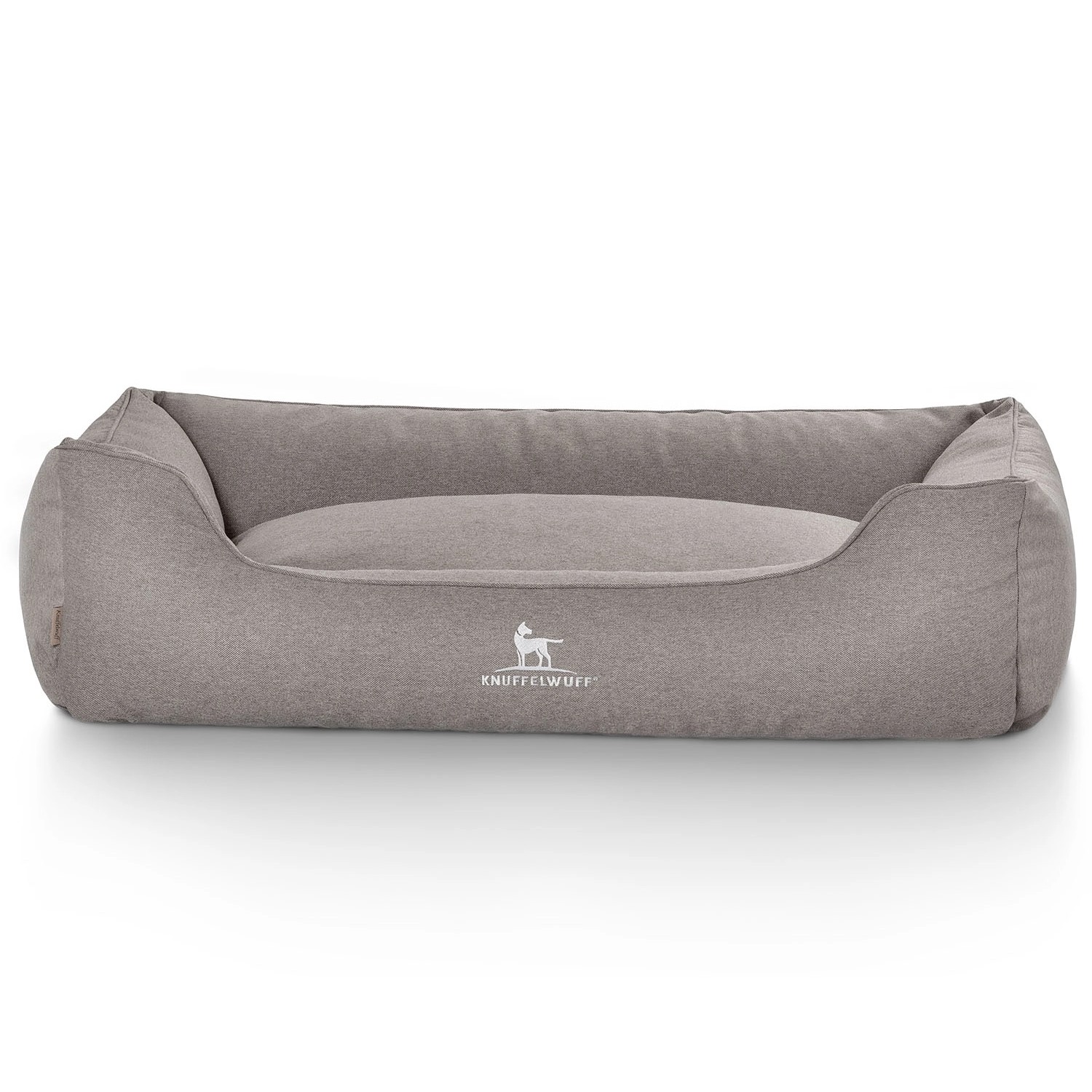 Knuffelwuff Hundebett Crispino Velours XL 105 x 75cm Grau günstig online kaufen