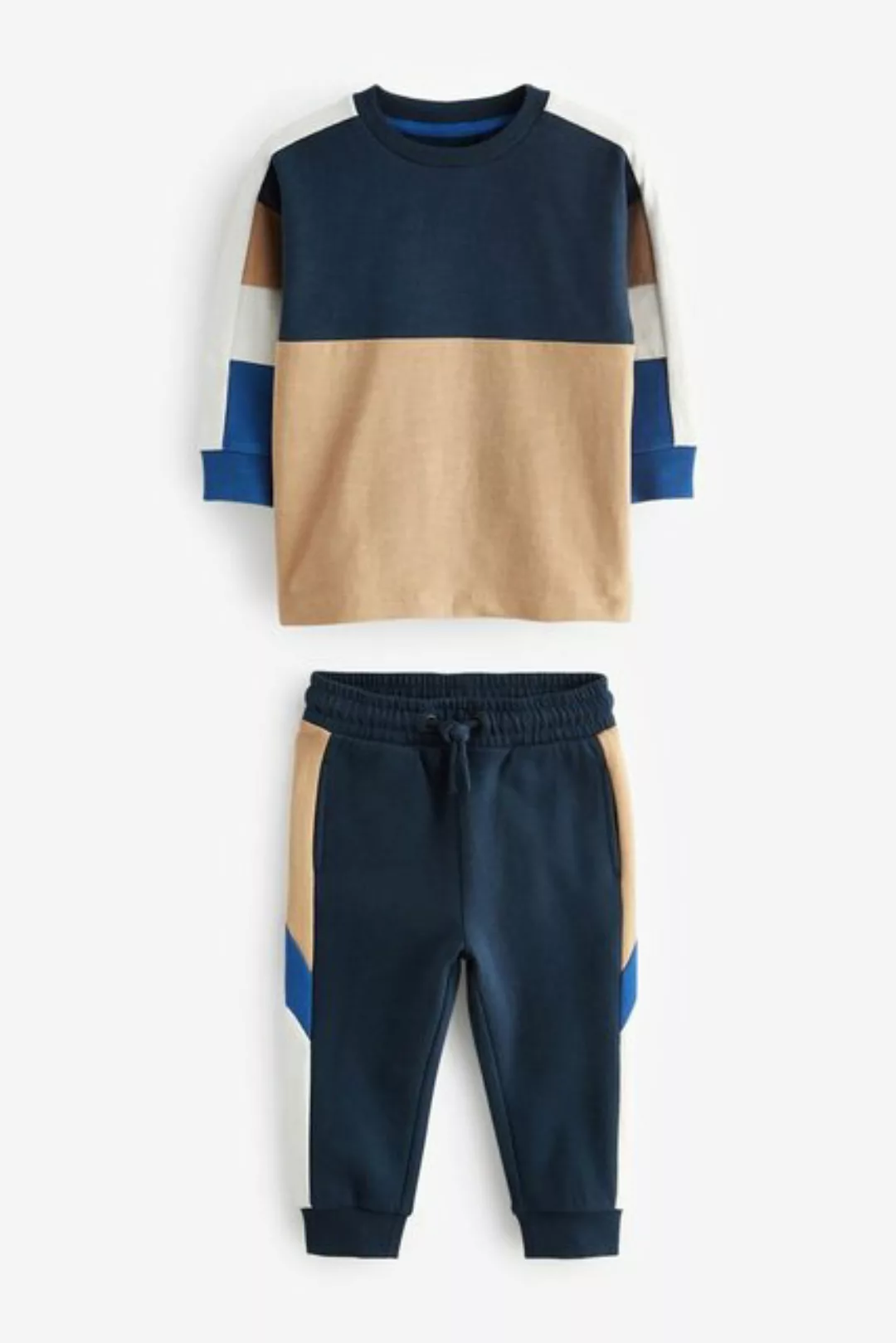 Next Shirt & Hose Set mit Langarmshirt in Blockfarben + Jogginghose (2-tlg) günstig online kaufen