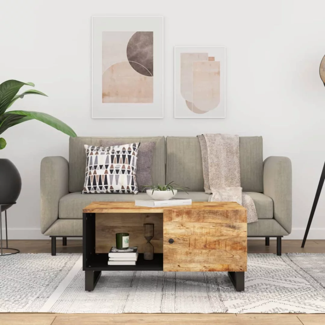 Vidaxl Couchtisch 80x50x40 Cm Massivholz Mango & Holzwerkstoff günstig online kaufen